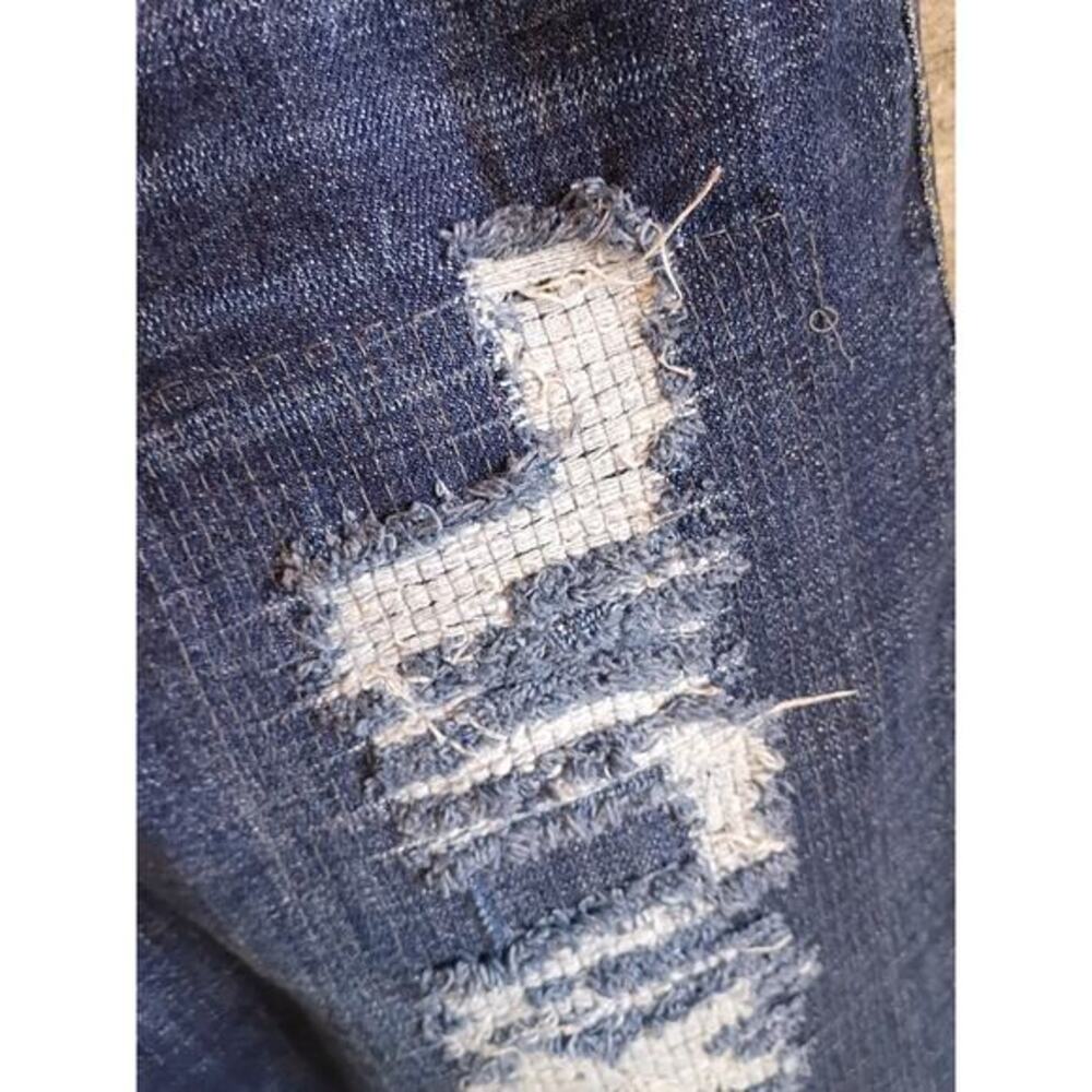 Dereon Womens Size 13/14 Distressed Stretch Skinny Blue Denim Jeans Grunge - Picture 12 of 16